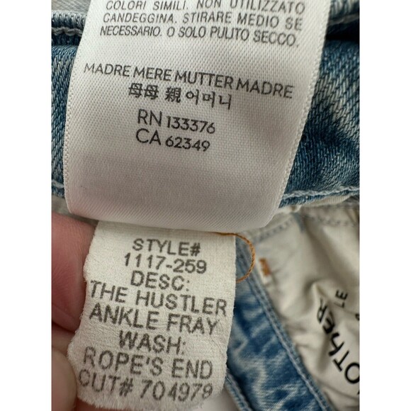 Mother Superior Jeans Size‎ 25-  The Hustler Ankle Fray Rope’s End about 30size - Picture 10 of 16